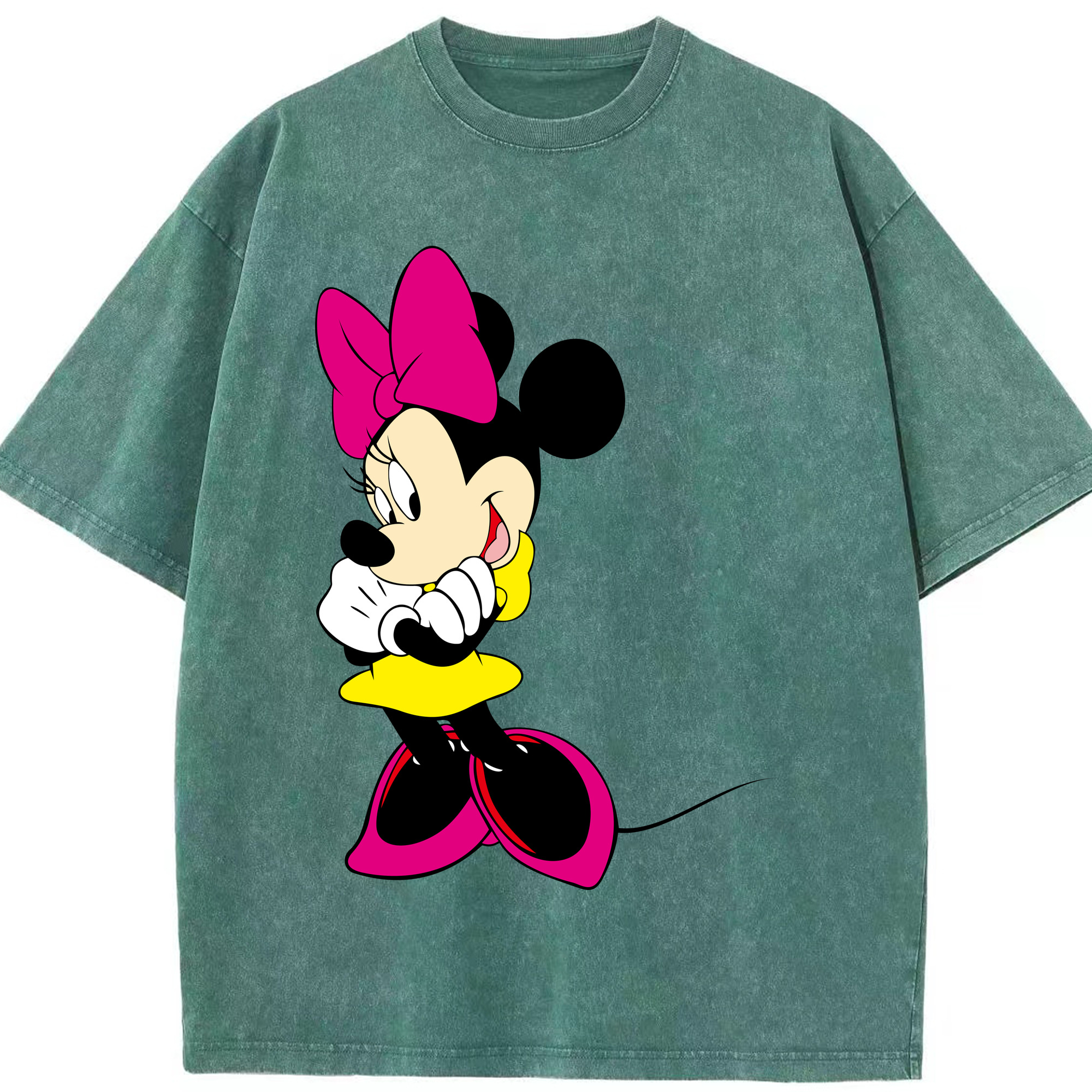 （画像用） ミッキーマウス Mickey Mouse 綿100% ヴィンテージ風 半袖Tシャツ（フロントプリント）